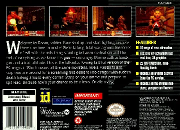 Doom (USA) box cover back